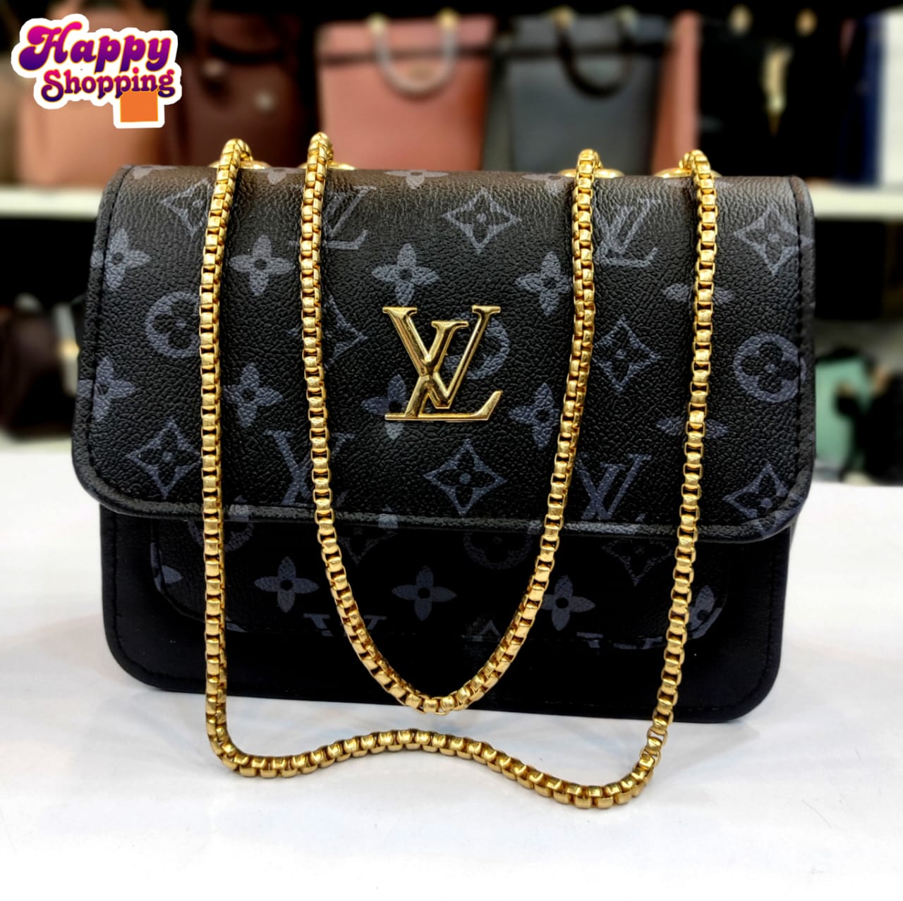 Branded Top Chain Crossbody bag