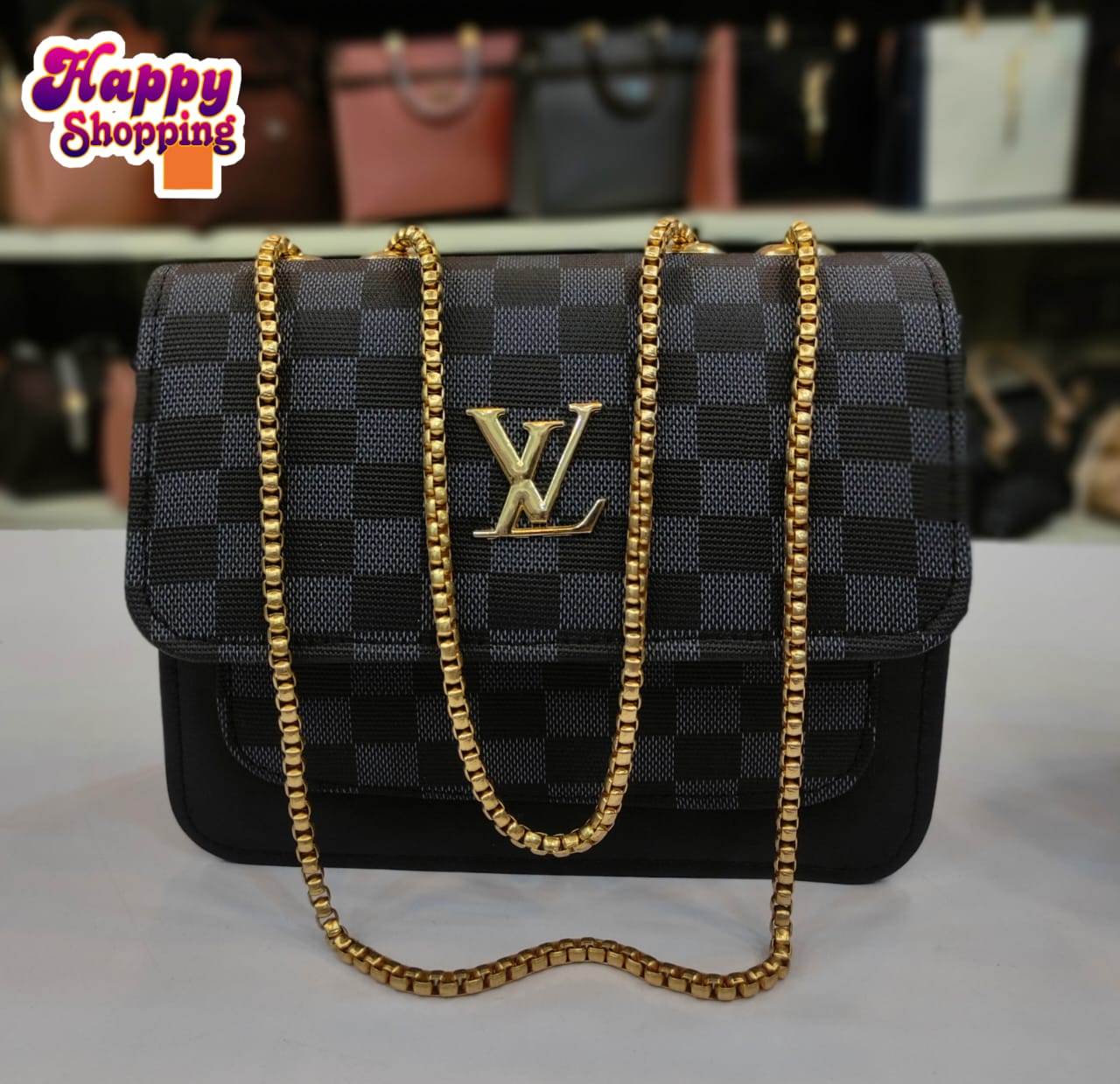 Branded Top Chain Crossbody bag