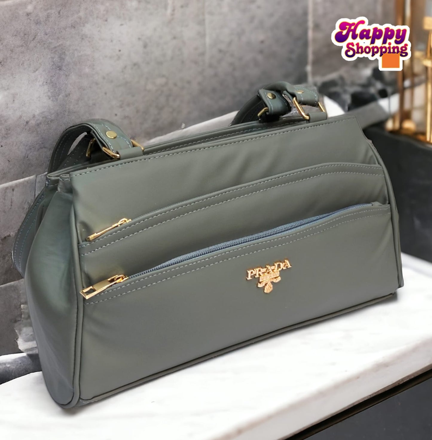 7 zipper Handbag