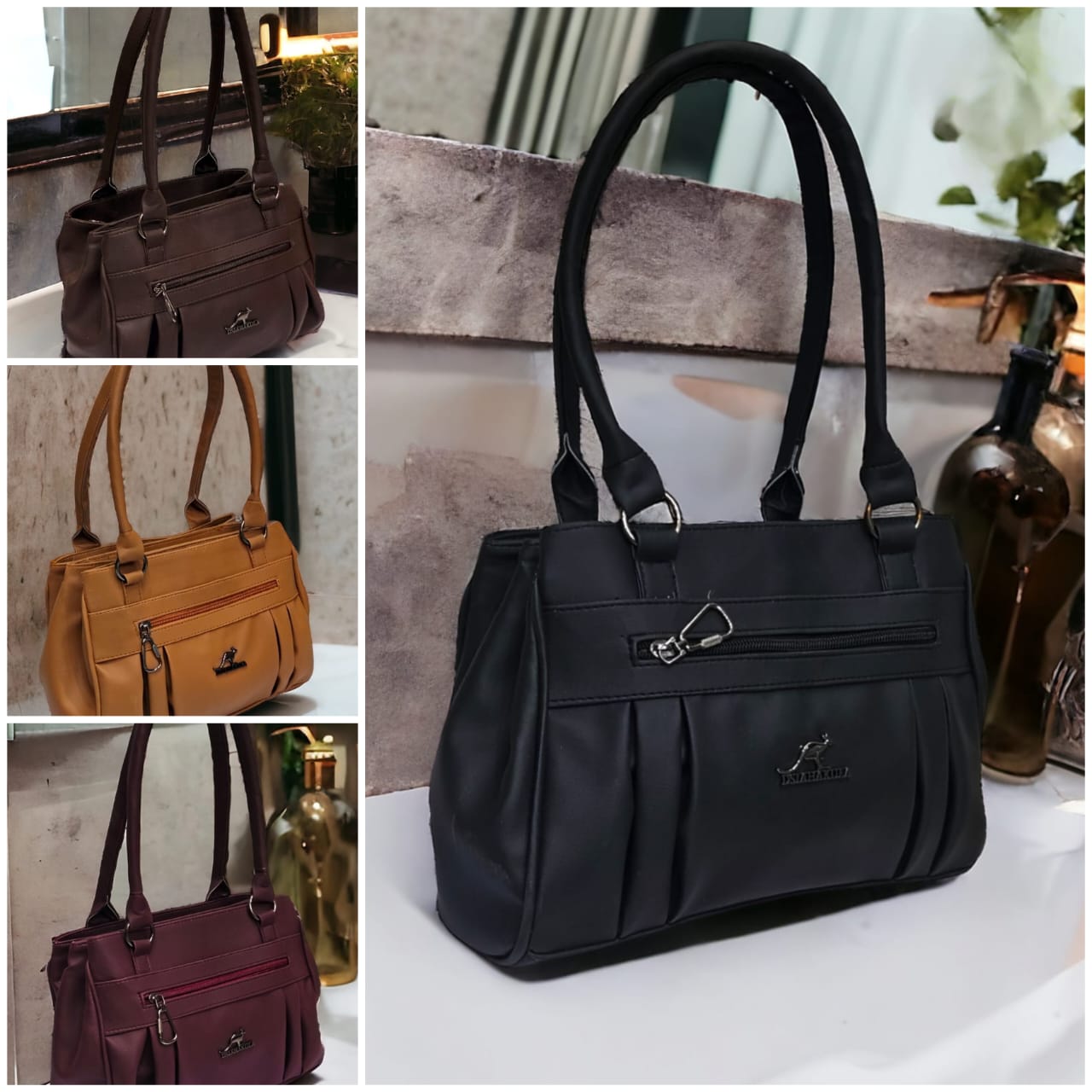 5 zipper handbag