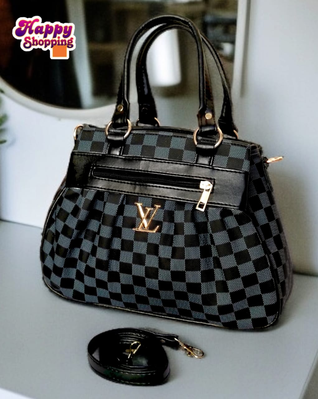 Branded 5 zipper handbag