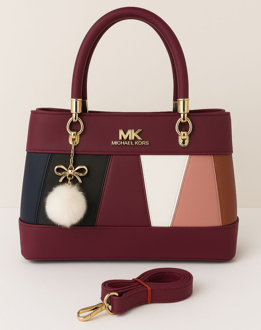 Branded Double Pocket Handbag