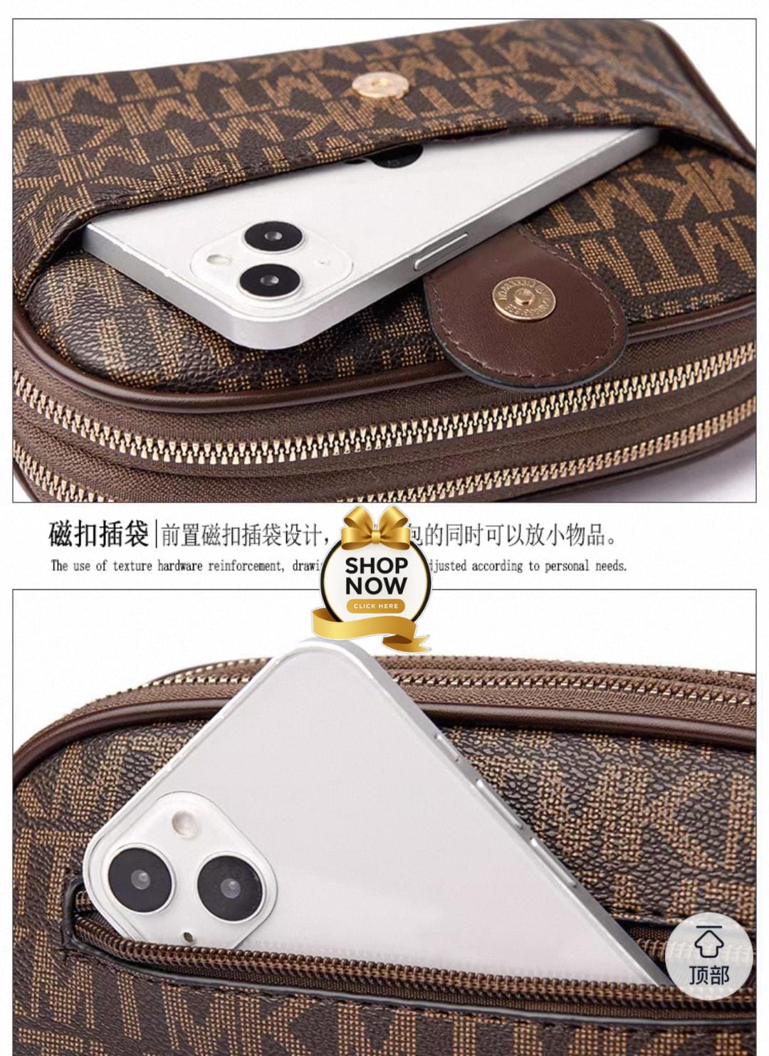 Check Pattern Crossbody Bag | Imported