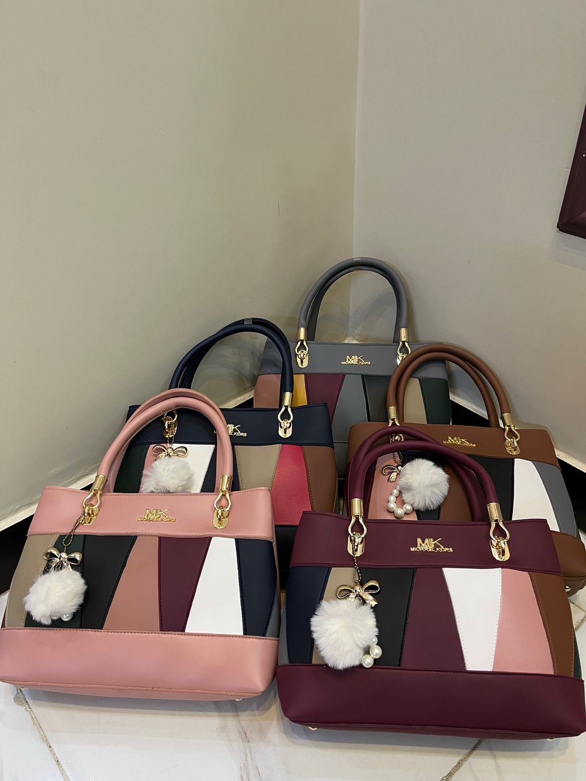 Branded Double Pocket Handbag