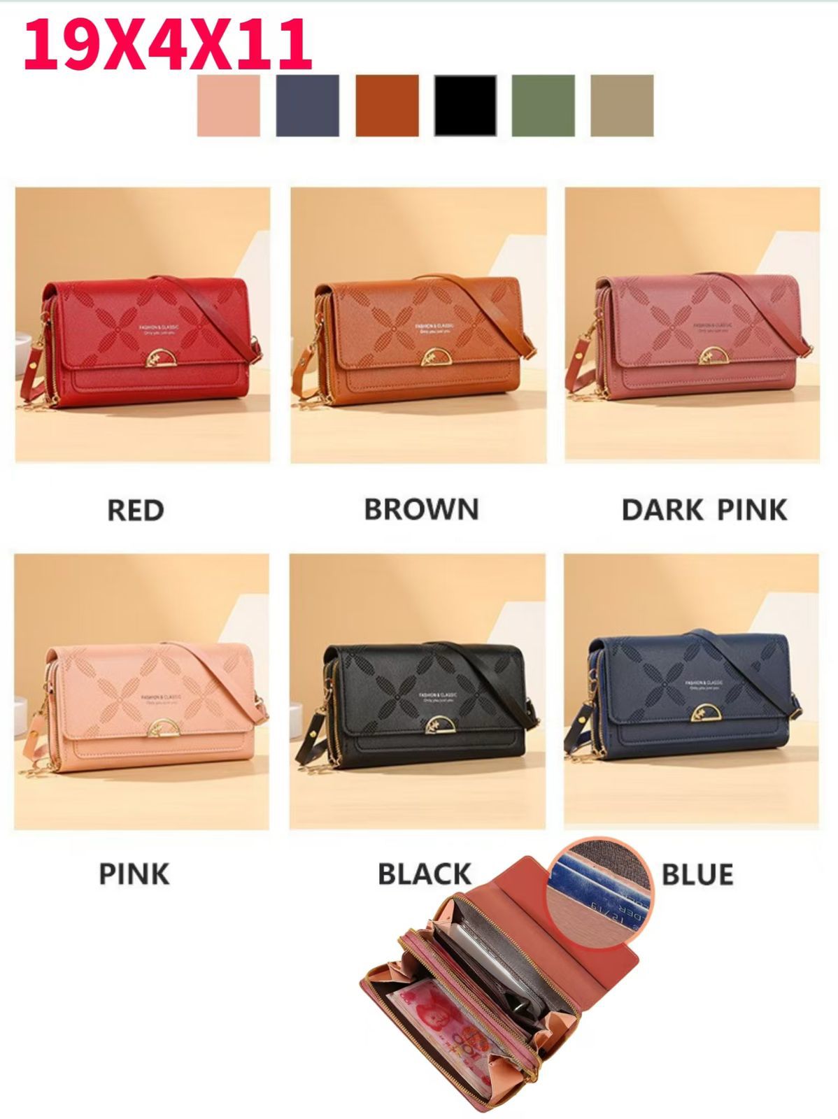Dual Zipper Wallet| Imported