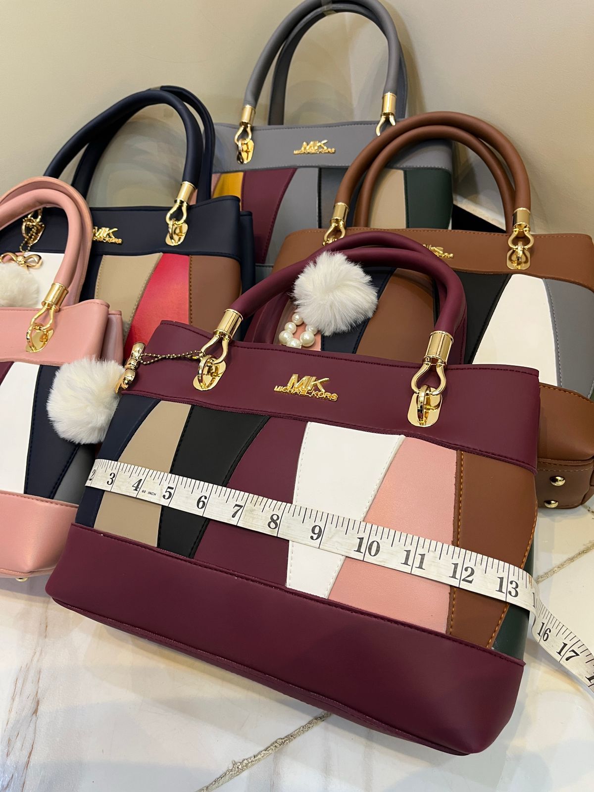 Branded Double Pocket Handbag