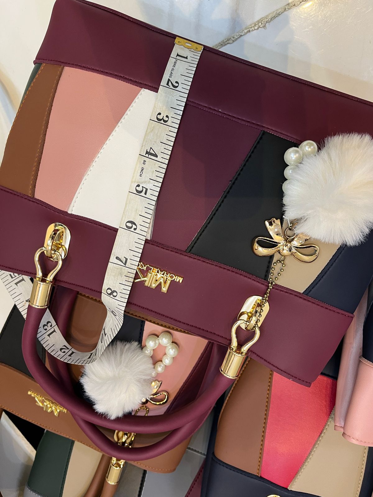 Branded Double Pocket Handbag