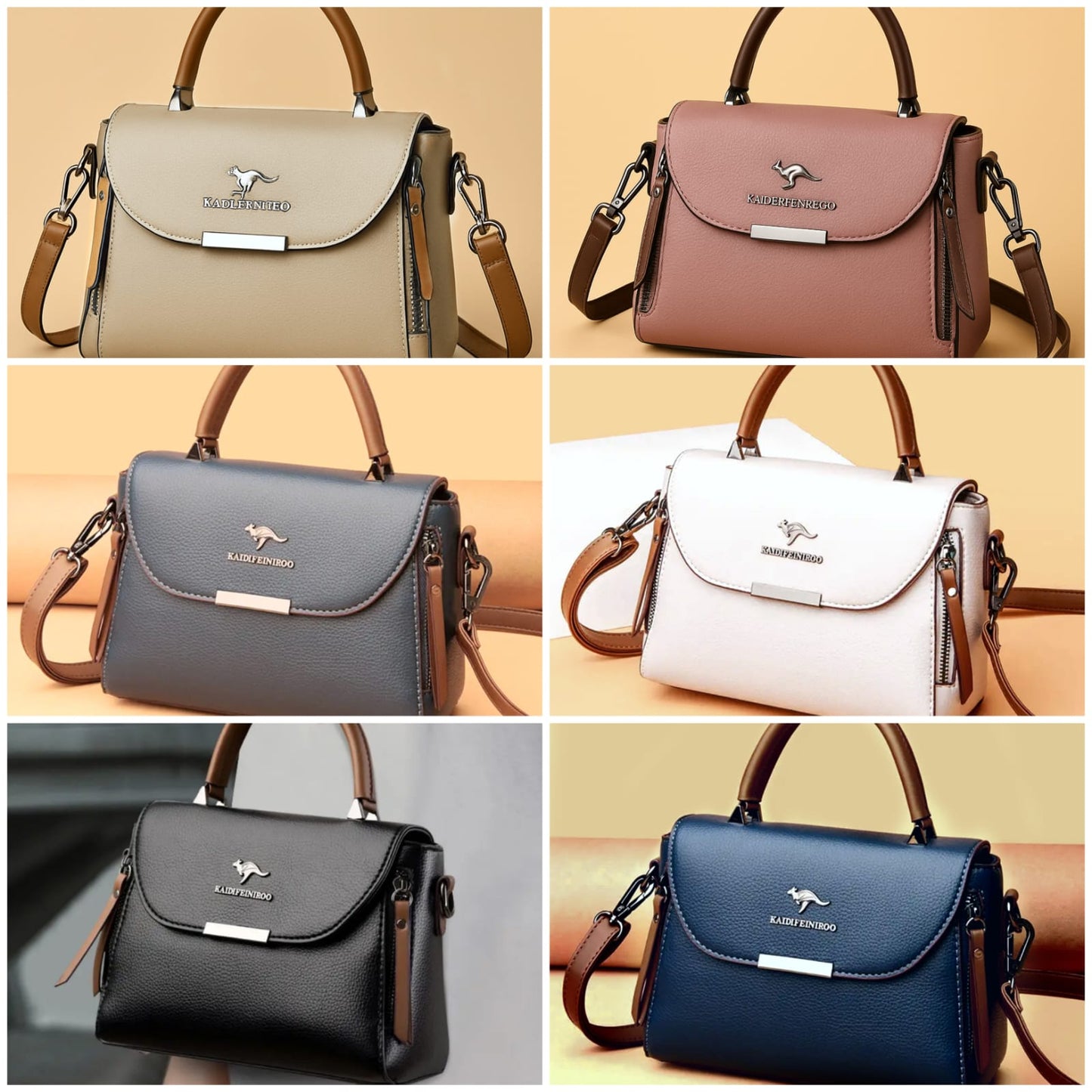 Kangaroo Dual zipper Crossbody bag