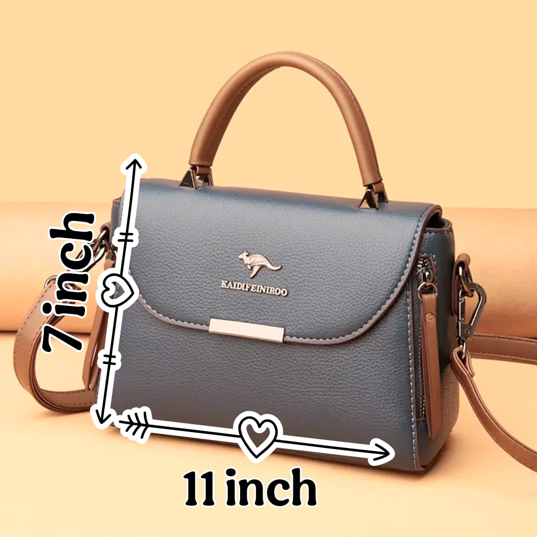 Kangaroo Dual zipper Crossbody bag