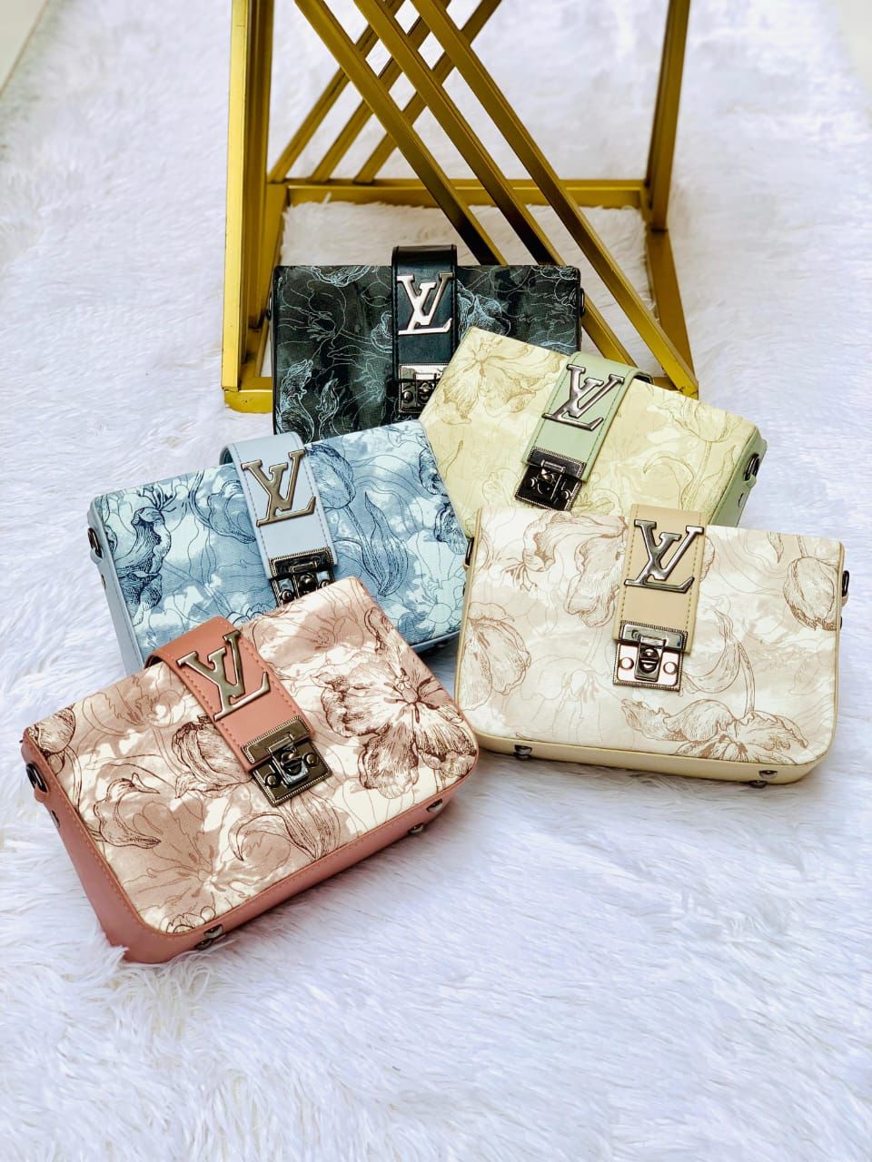 Abstract Branded Crossbody bag