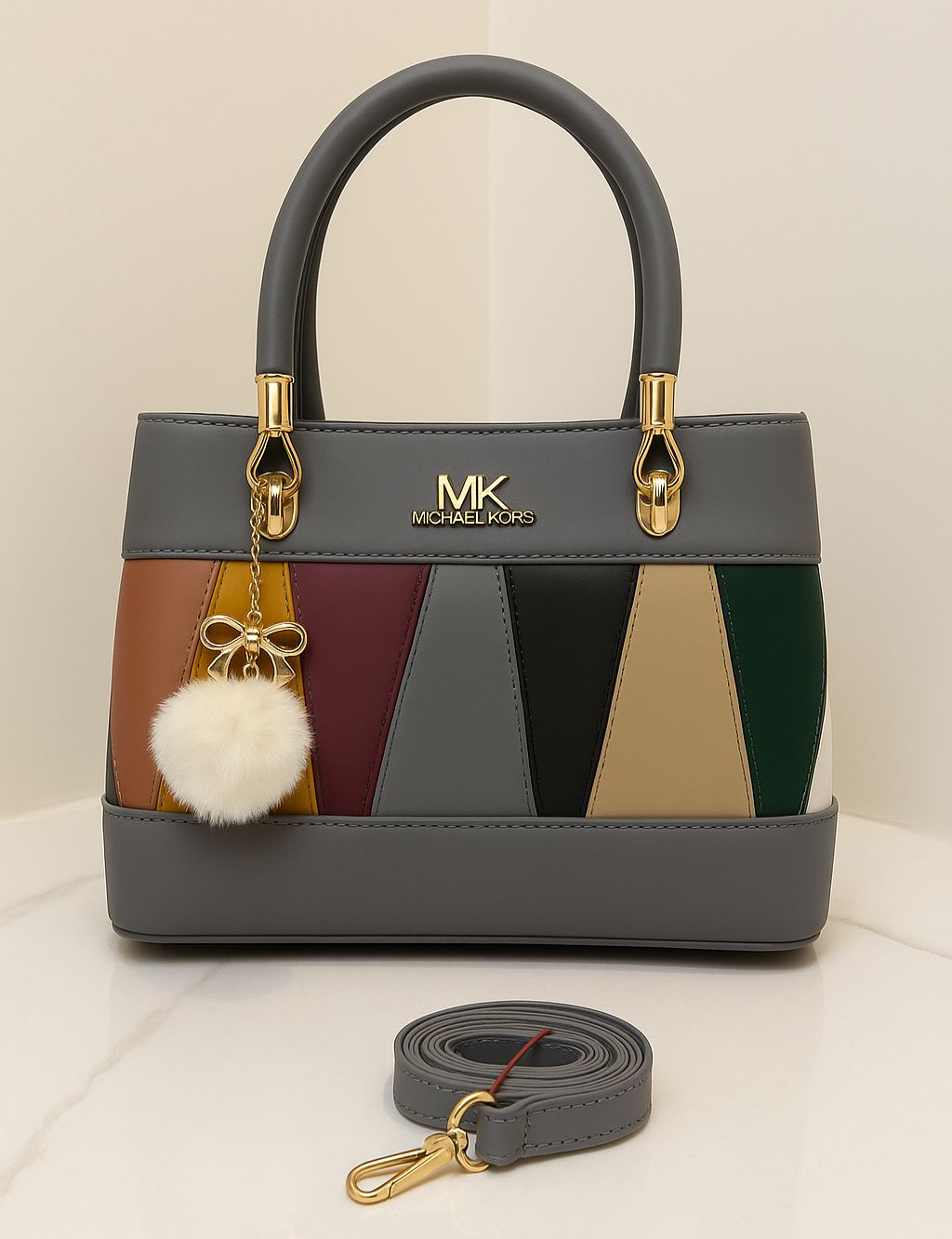 Branded Double Pocket Handbag