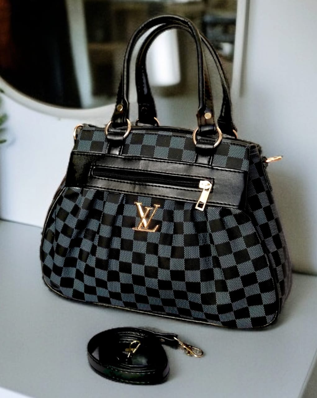 Branded 5 zipper handbag
