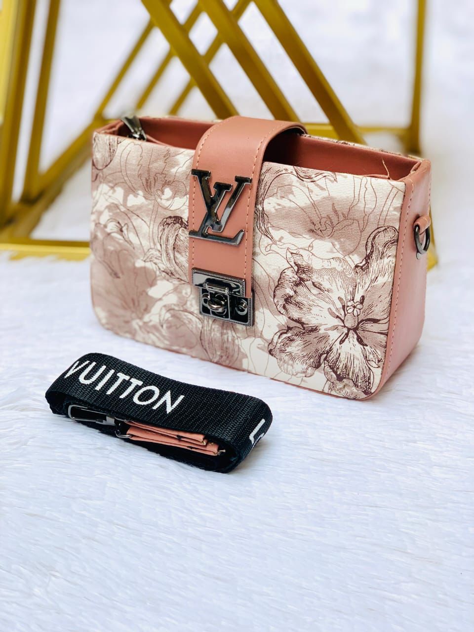 Abstract Branded Crossbody bag