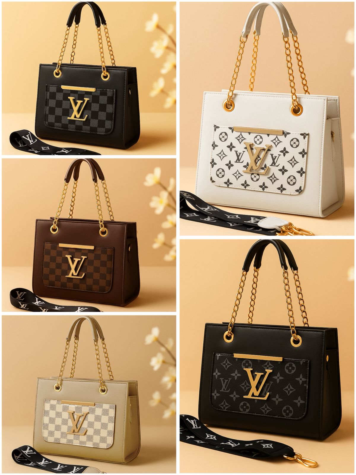 Chain&Strap Branded Handbag