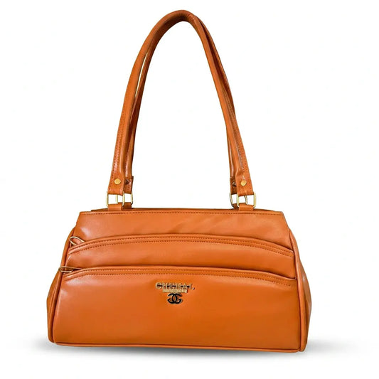 Premium 7 Zipper Hand Bag - Mustard