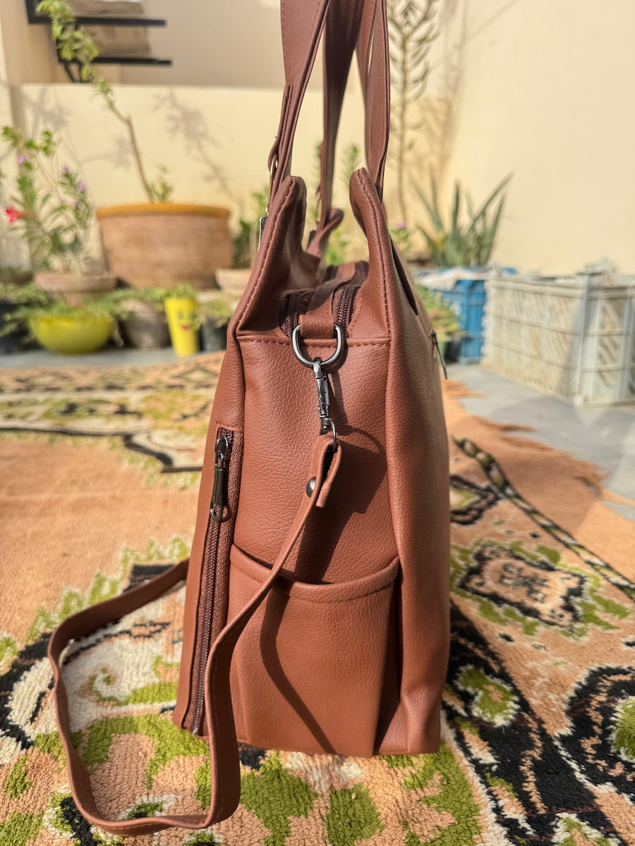 Large Premium Handbag - Brown