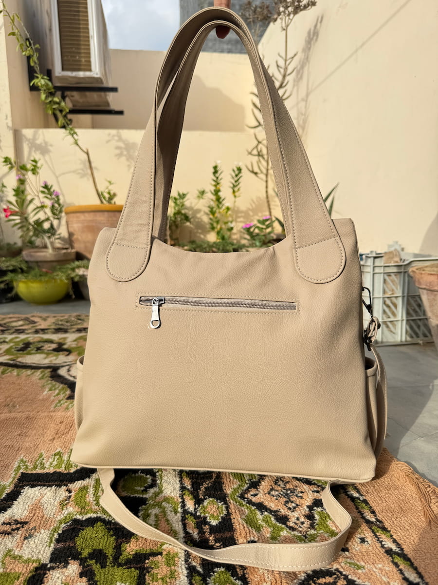 Large Premium Handbag - Beige