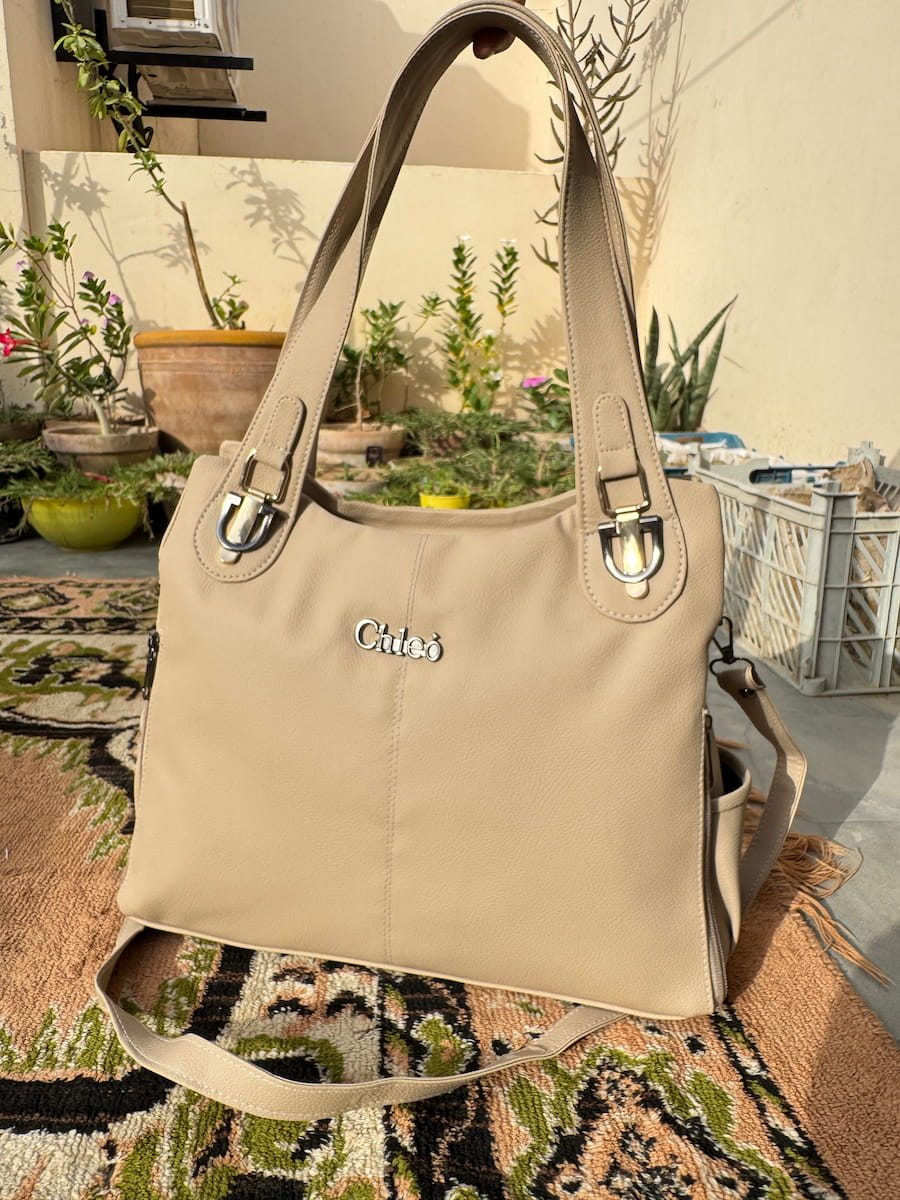 Large Premium Handbag - Beige