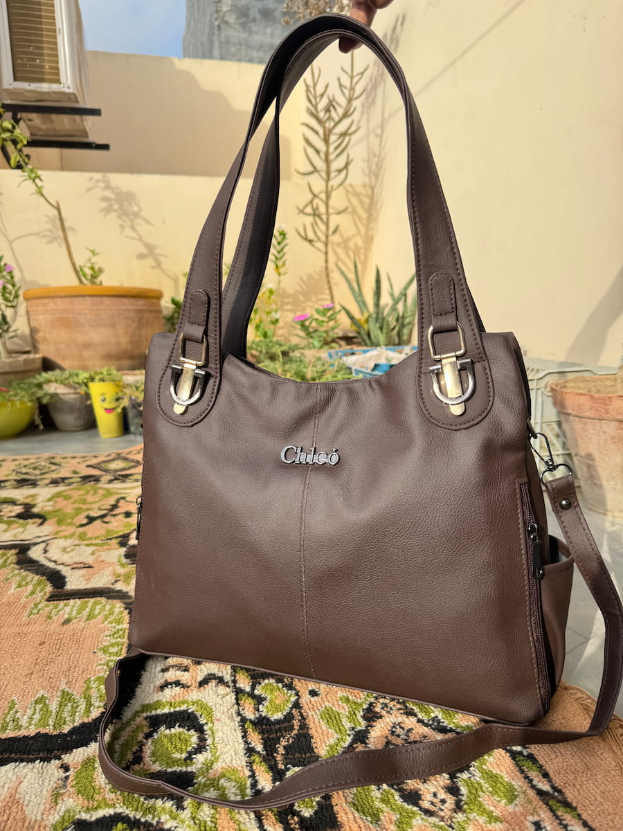 Large Premium Handbag - Dark Brown
