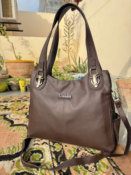 Large Premium Handbag - Dark Brown