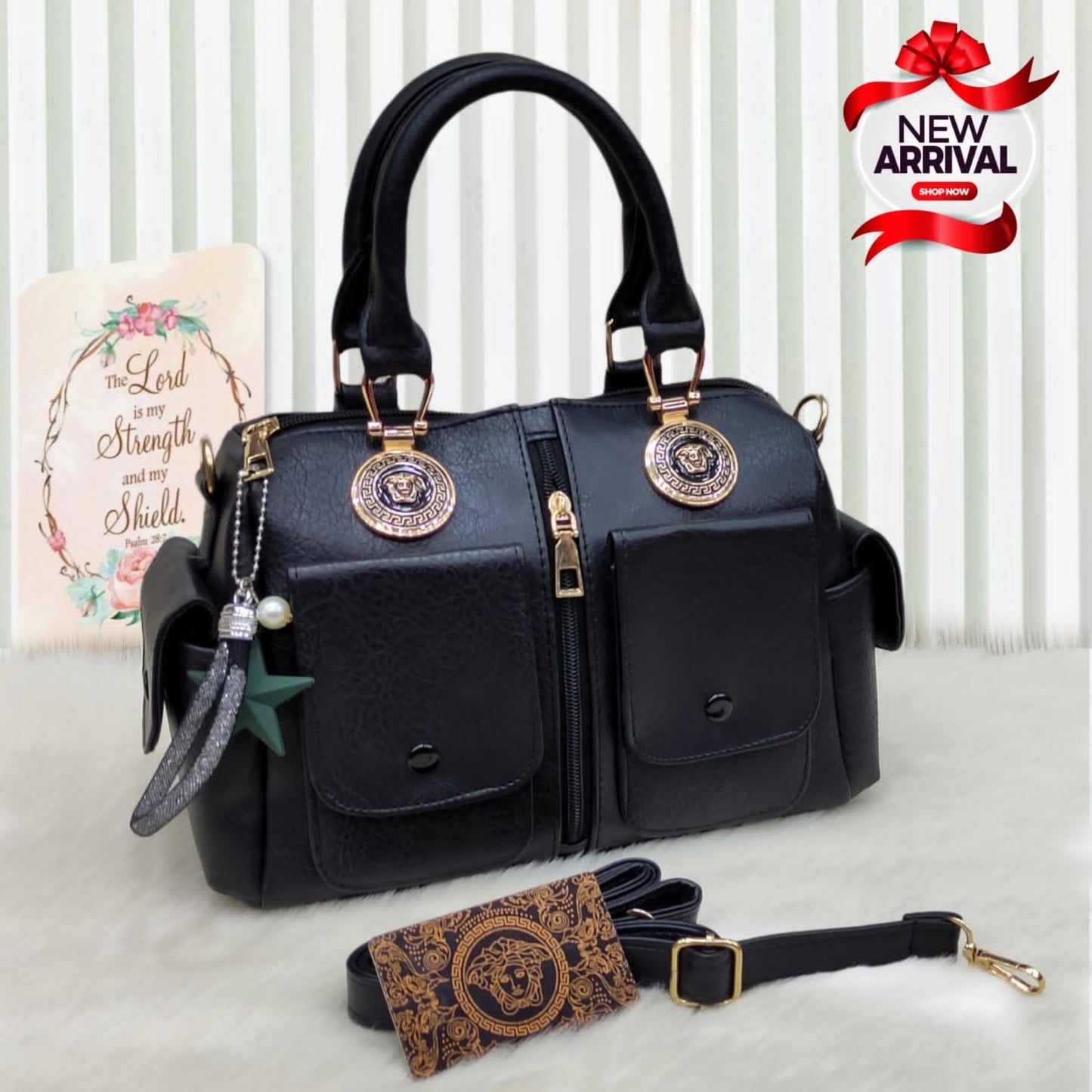 Duo leather Handbag