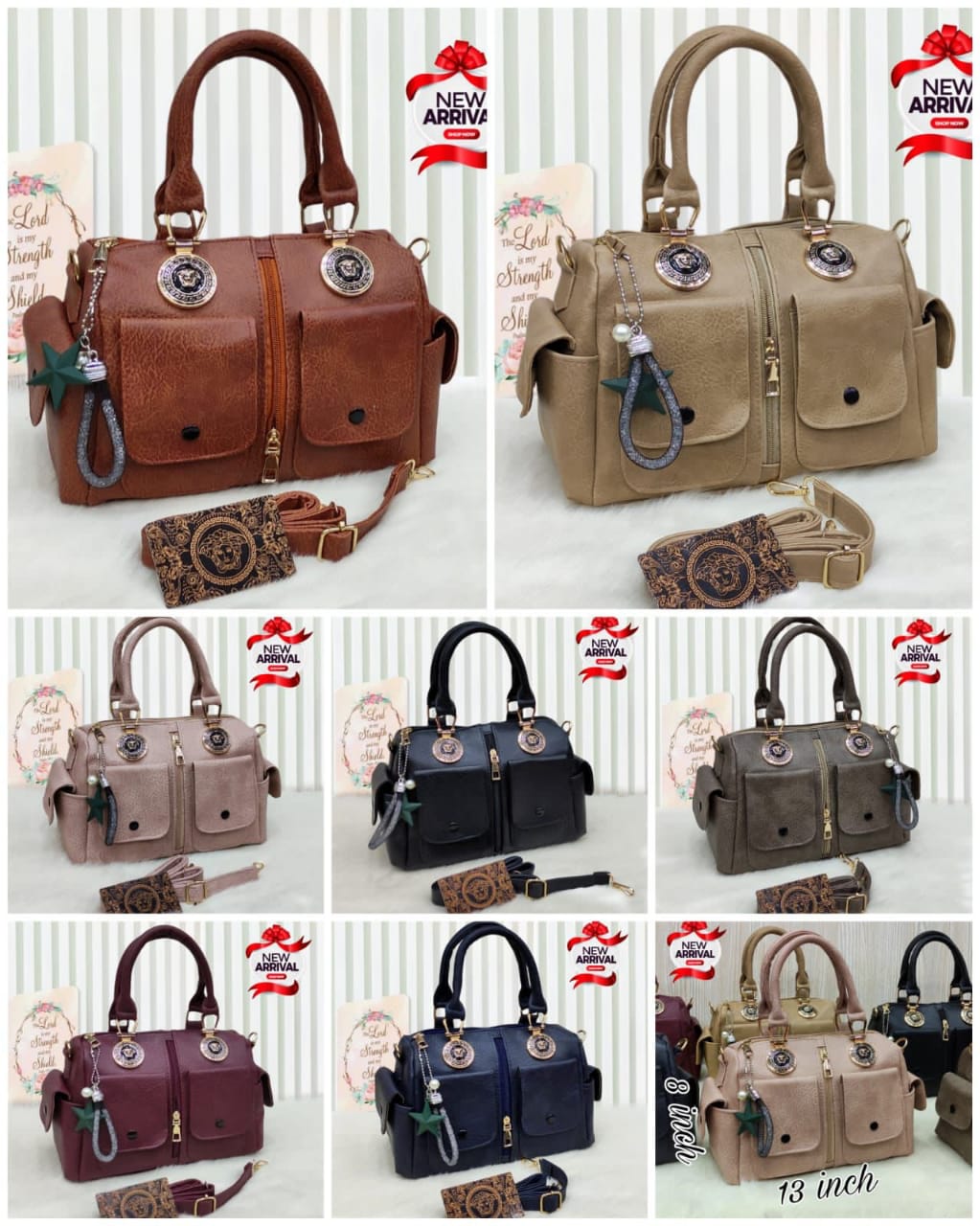 Duo leather Handbag