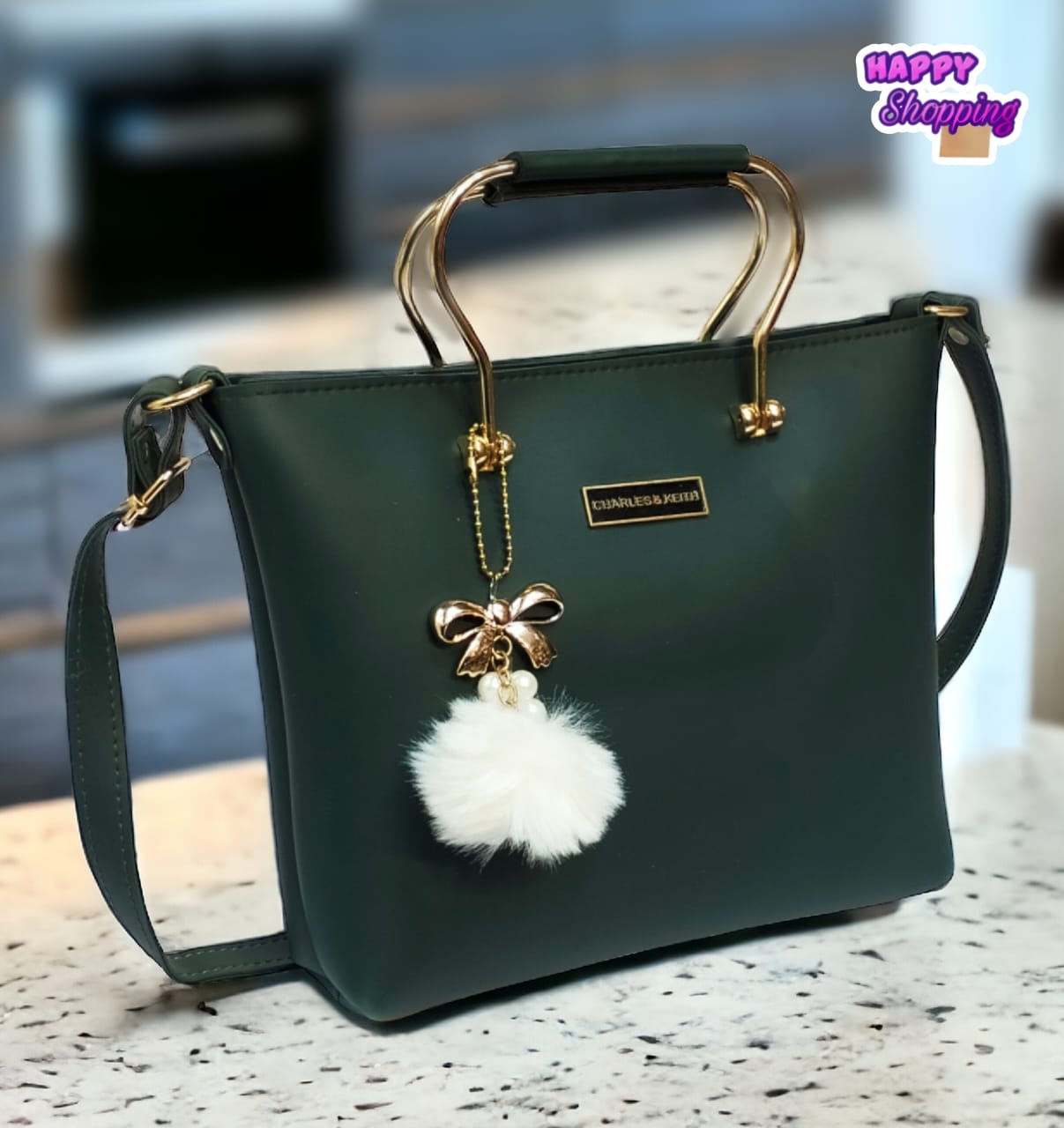 Regular Metal Handle Handbag