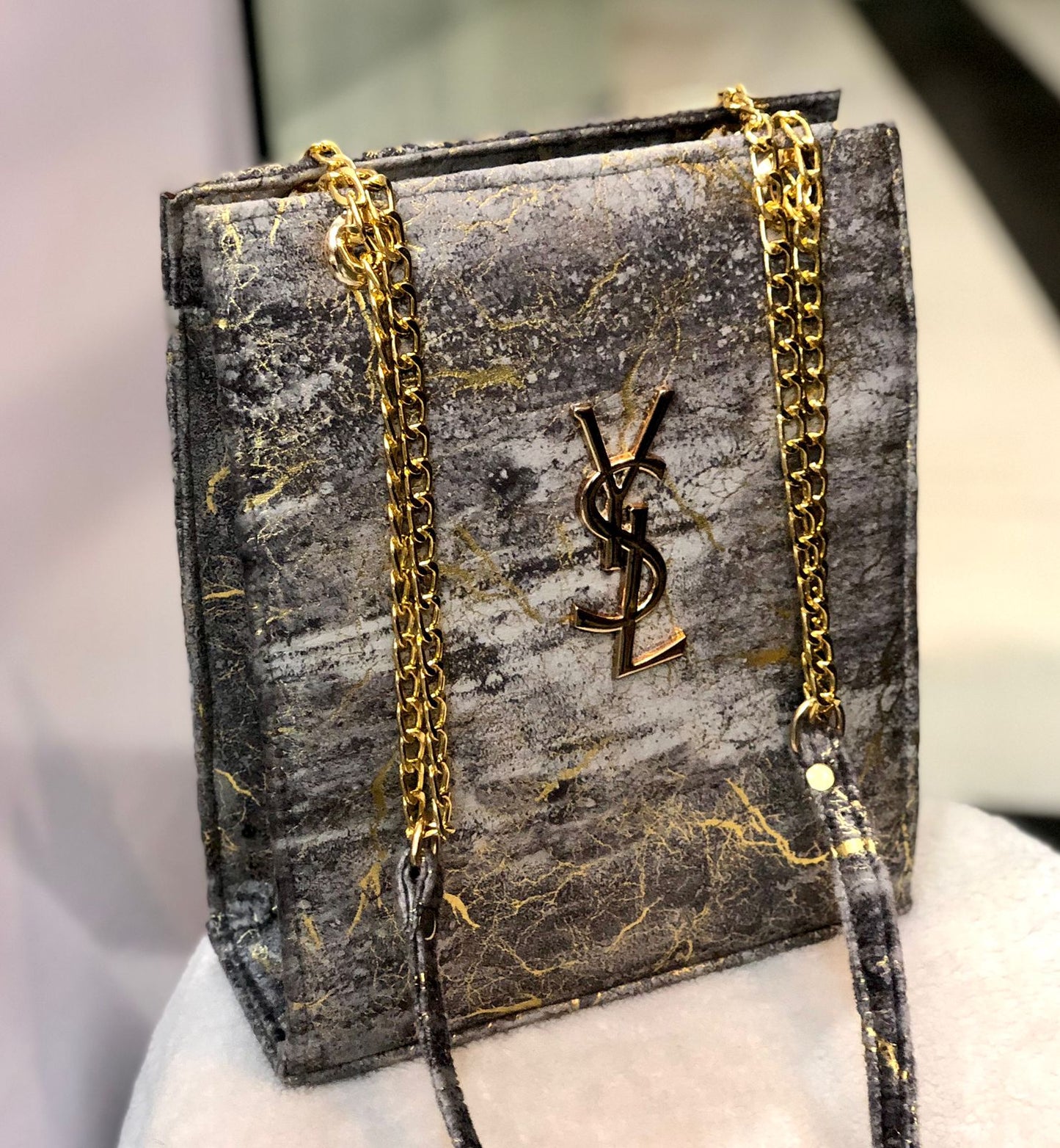 Marble Chain Handbag