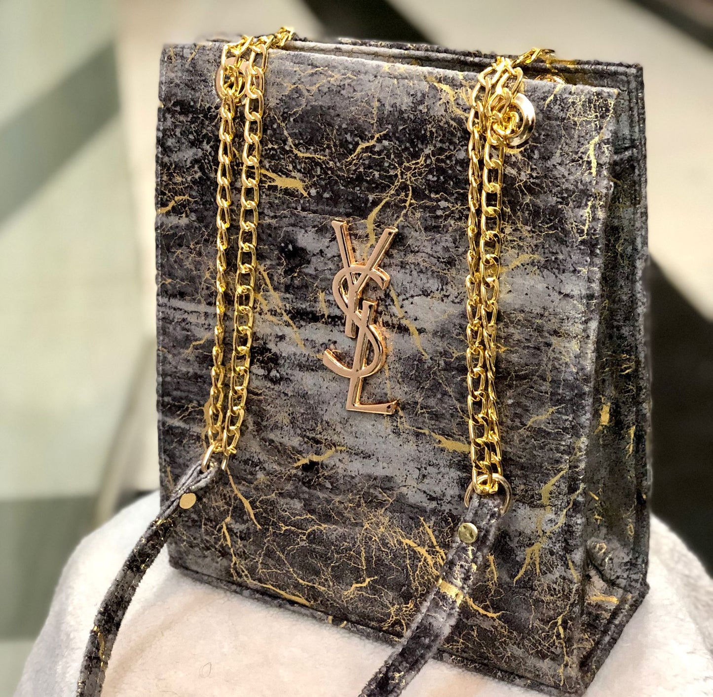 Marble Chain Handbag