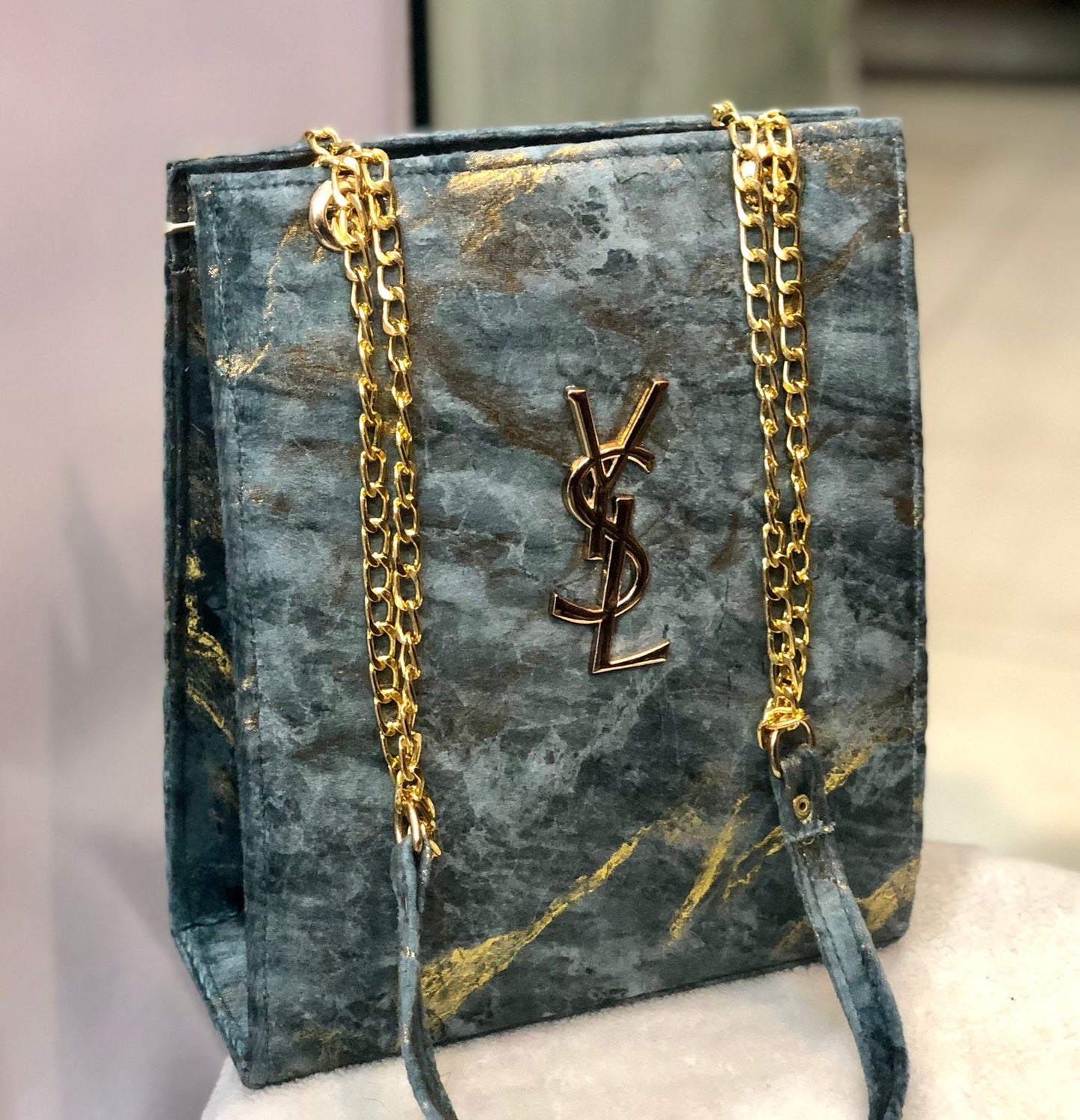 Marble Chain Handbag