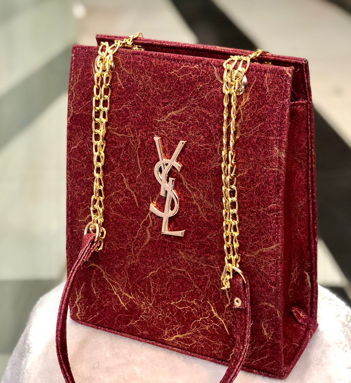 Marble Chain Handbag