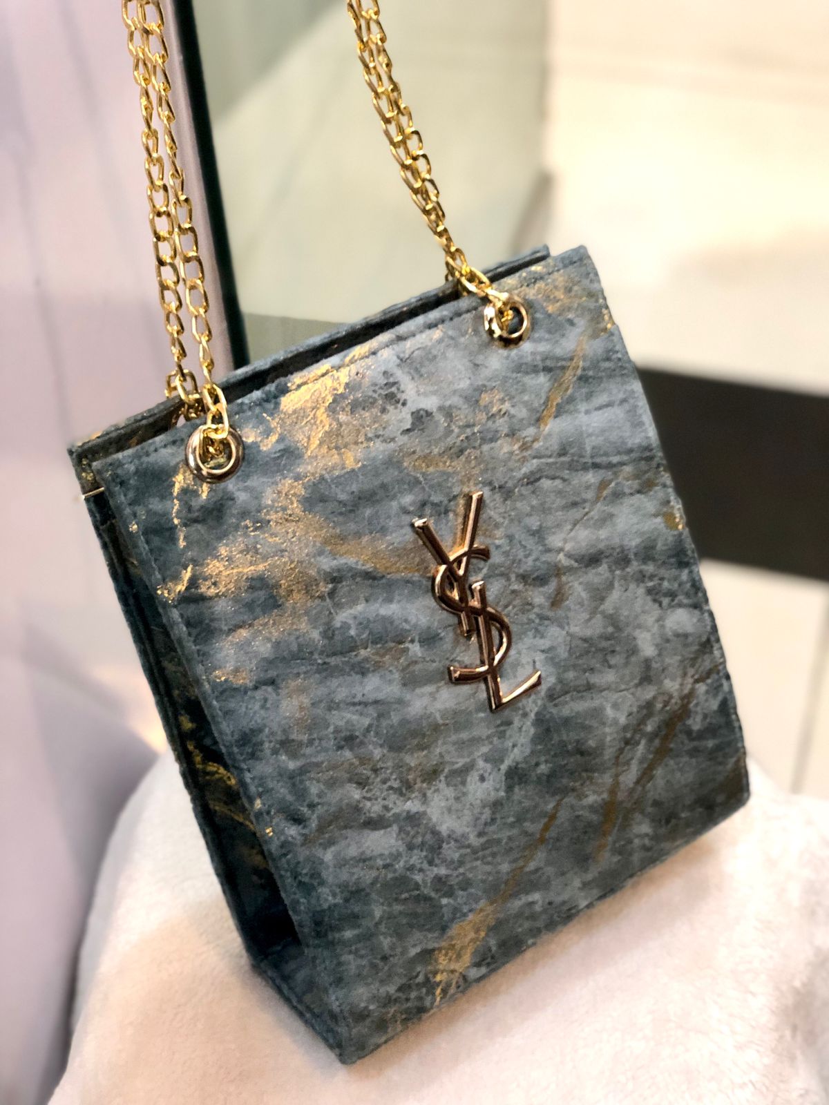 Marble Chain Handbag