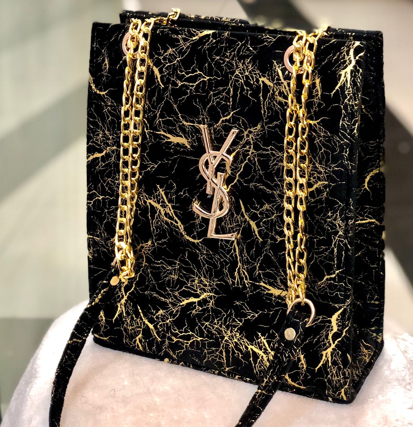 Marble Chain Handbag