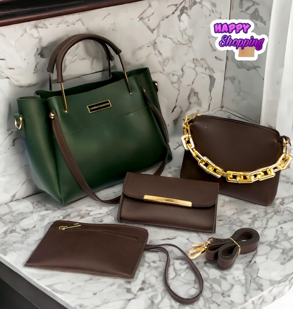 Contrast 4 pcs handbag set