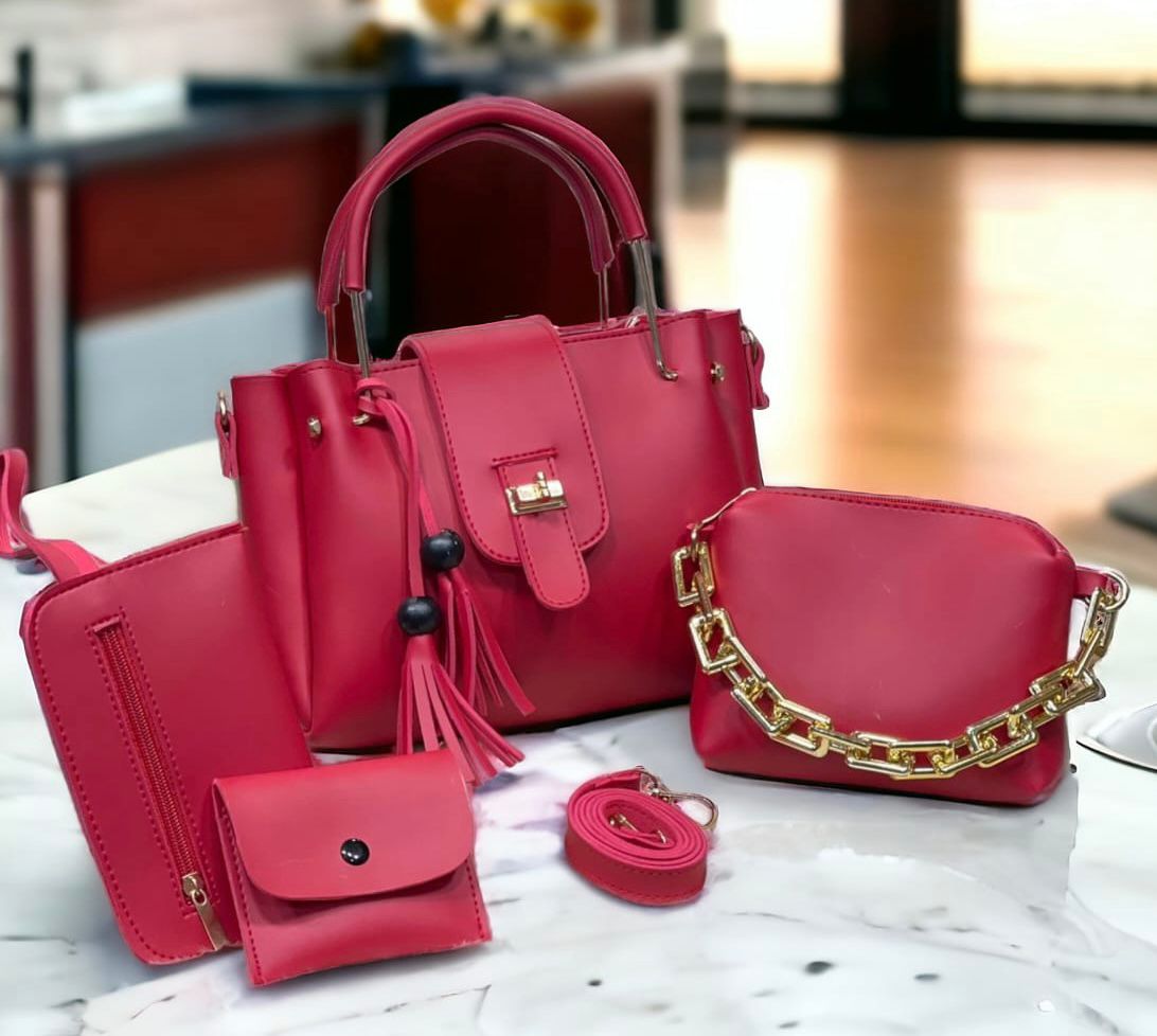 New 4 Pcs Handbag Set