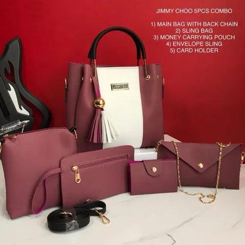 Synthetic leather 5 pcs Handbag set