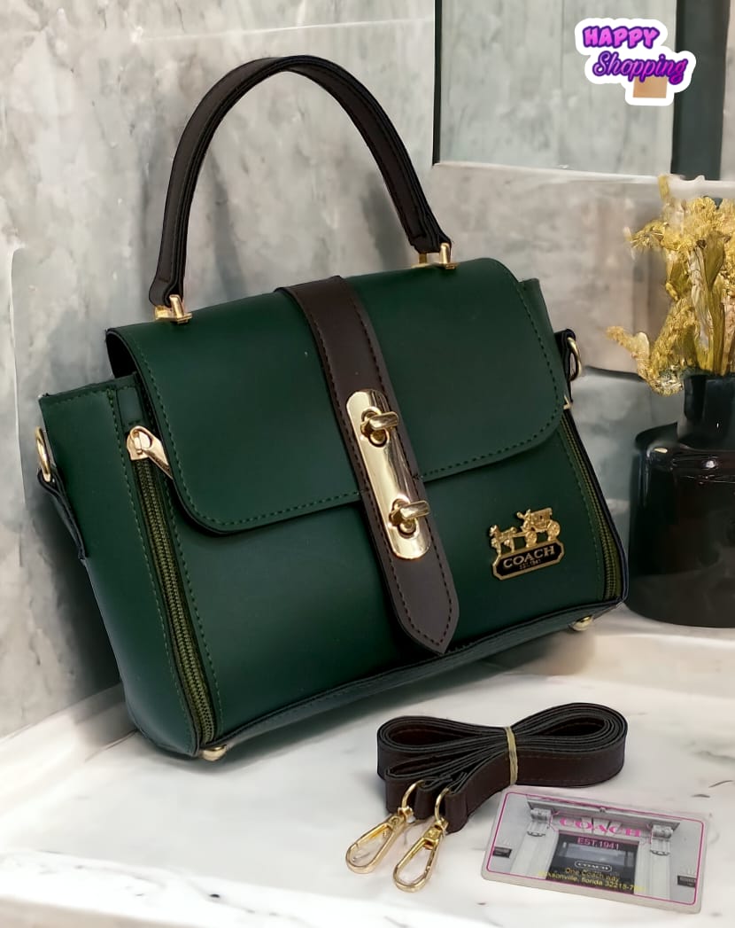 Vertical front lock Handbag