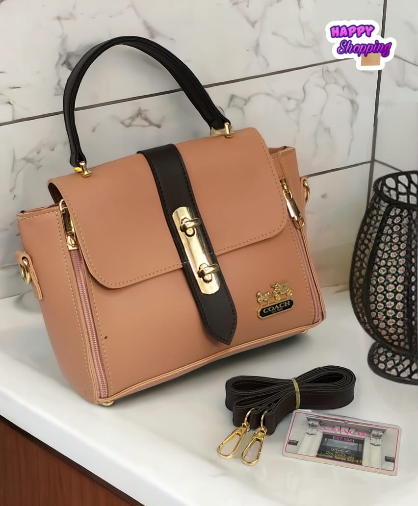 Vertical front lock Handbag