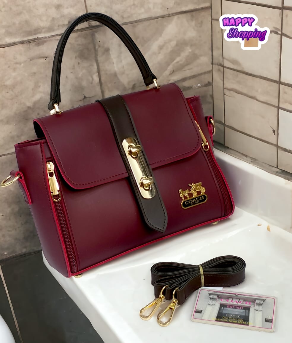 Vertical front lock Handbag