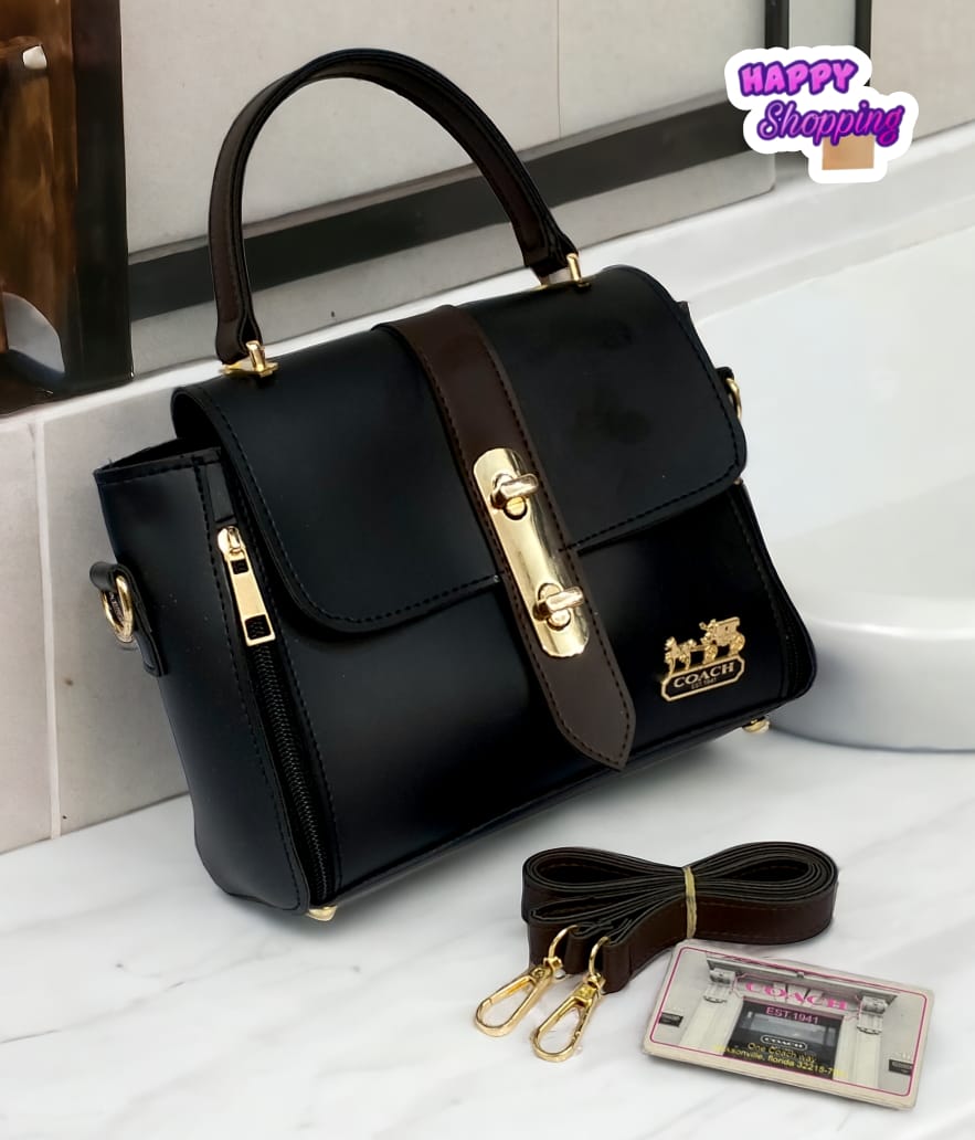 Vertical front lock Handbag