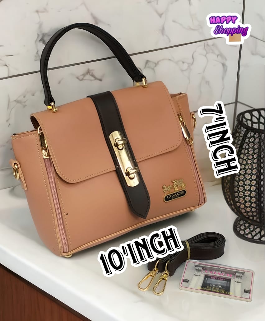 Vertical front lock Handbag