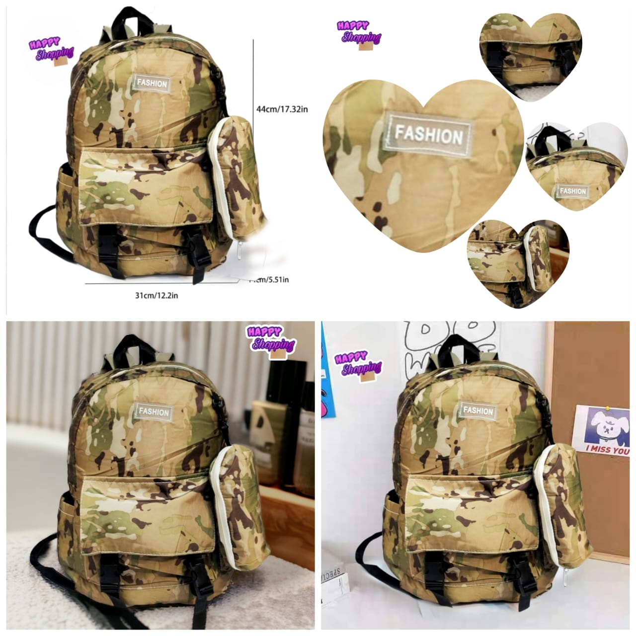 Camouflage Imported Backpack