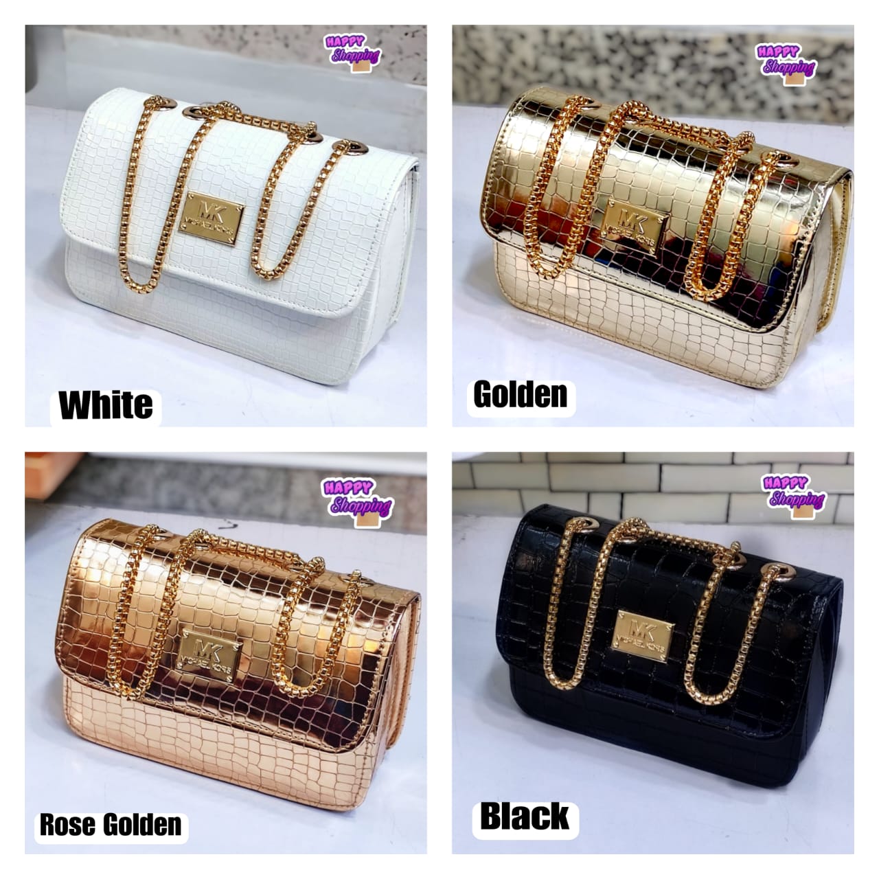 Glossy Top Chain Crossbody bag