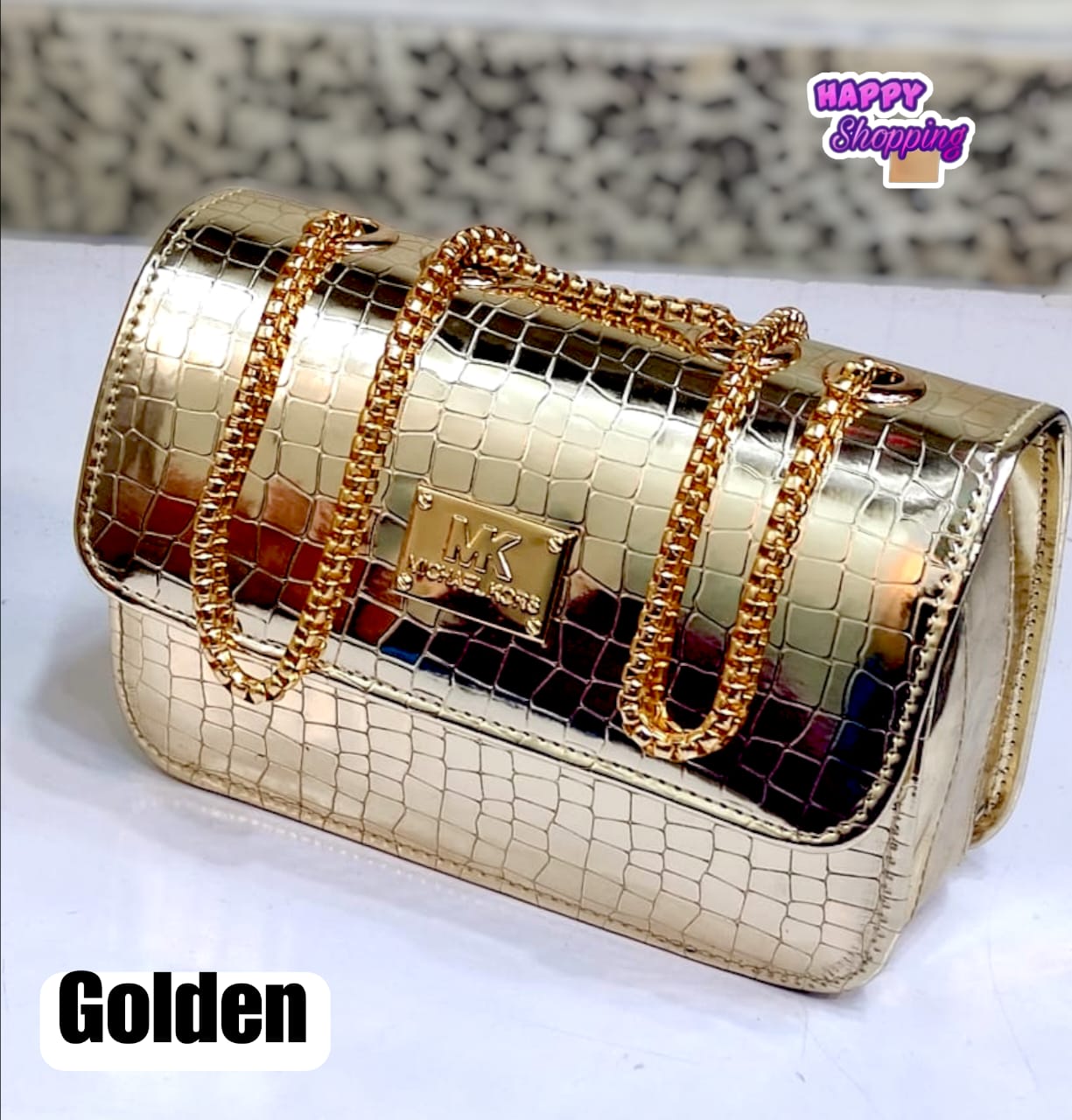 Glossy Top Chain Crossbody bag