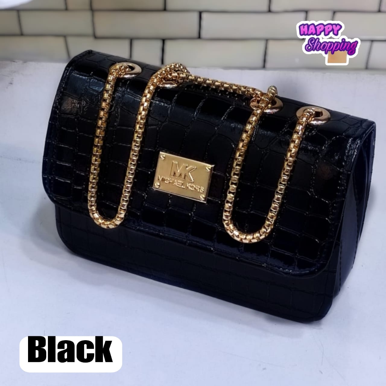 Glossy Top Chain Crossbody bag