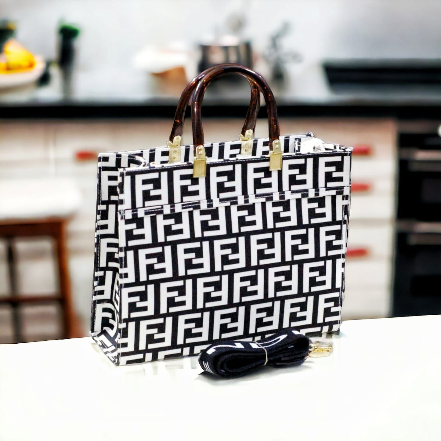 Texted Pattern Totebag