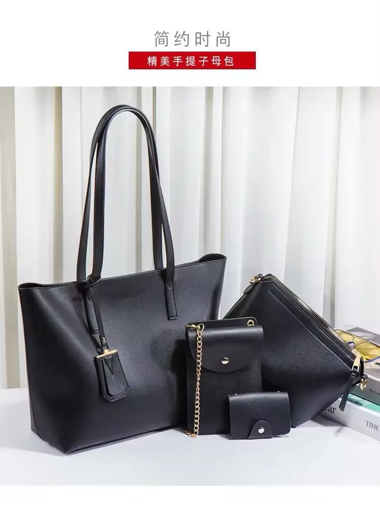 Synthetic Liza Leather Handbag| 4 pcs