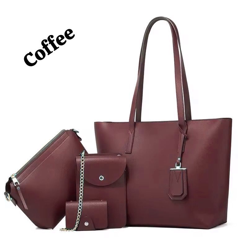 Synthetic Liza Leather Handbag| 4 pcs