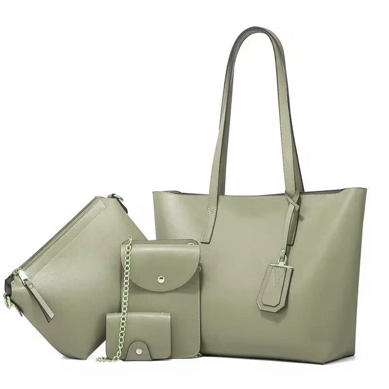 Synthetic Liza Leather Handbag| 4 pcs