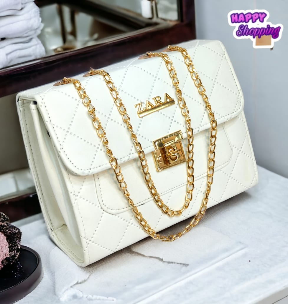 Stitched Top Chain Crossbody